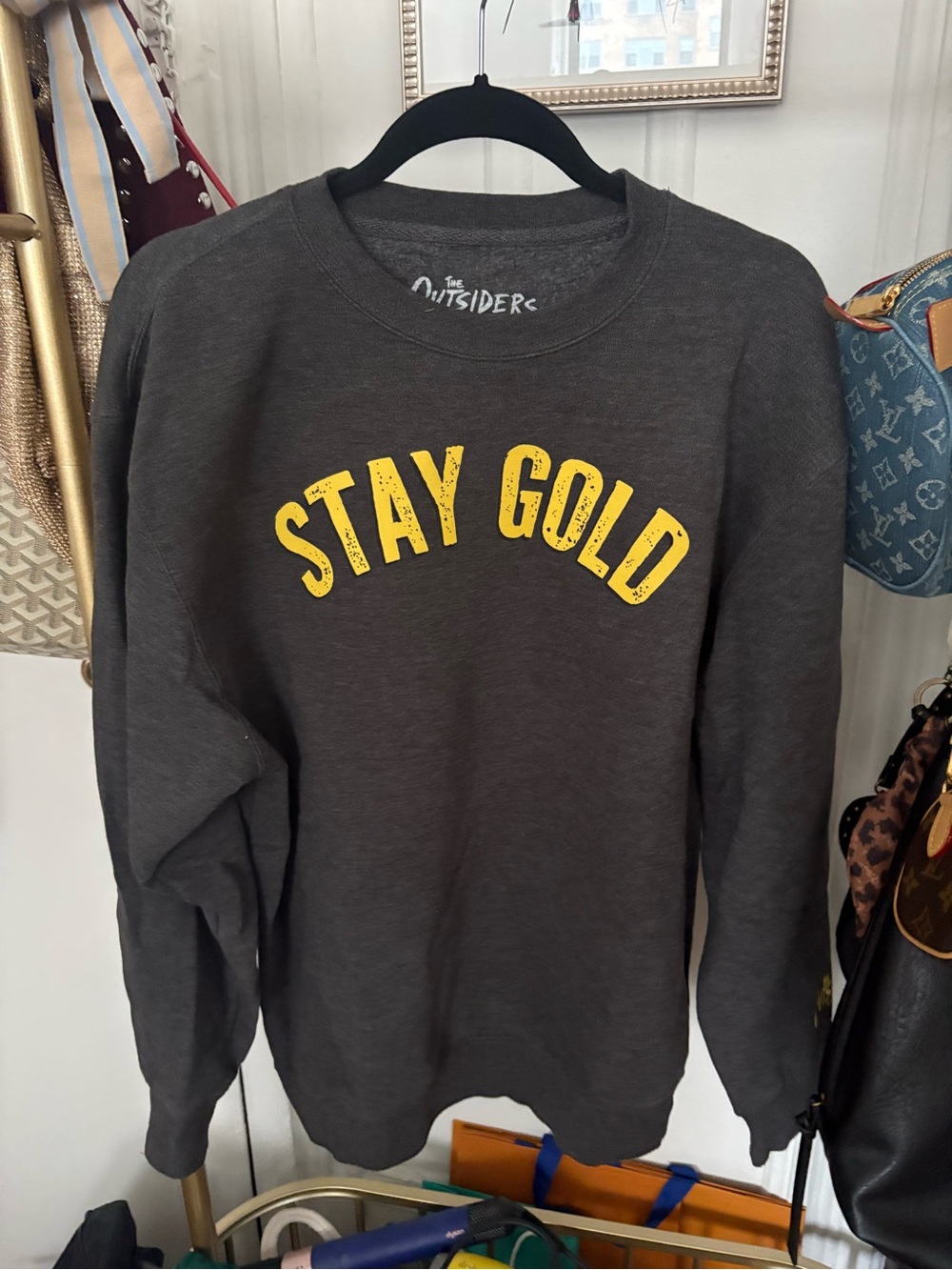 "Stay Gold" The Outsiders Broadway Musical Gray Sweatshirt